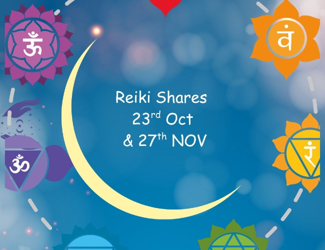 Reiki Healing Circle ~ 2 X Angelic Reiki Healers Meetups~ Friday Evenings ~ 7.45 – 10.30 Pm ~ Studio 3- Dates:  23Rd October & 27Th November - Cost: €70 ~ Food For The Soul. Book Your Place Now