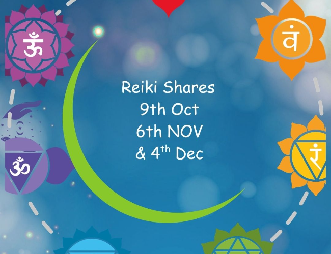 Reiki Healing Circle ~ 2 X Angelic Reiki Healers Meetups~ Friday Evenings ~ 7.45 – 10.30 Pm ~ Studio 3- Dates:  9Th October~ 6Th November & 4Th December  - Cost: €100 ~ Food For The Soul. Book Your Place Now